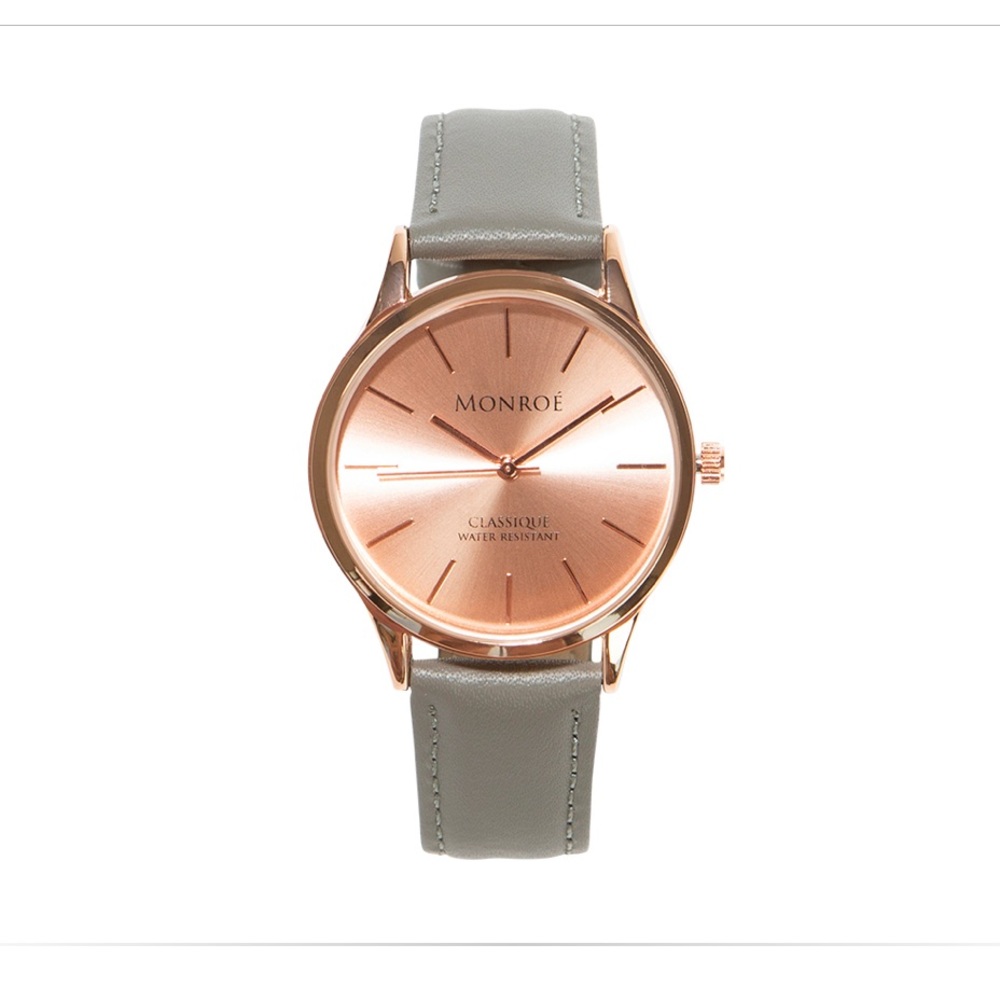 ‼️ NEW ‼️Monroe grey & rose gold watch
